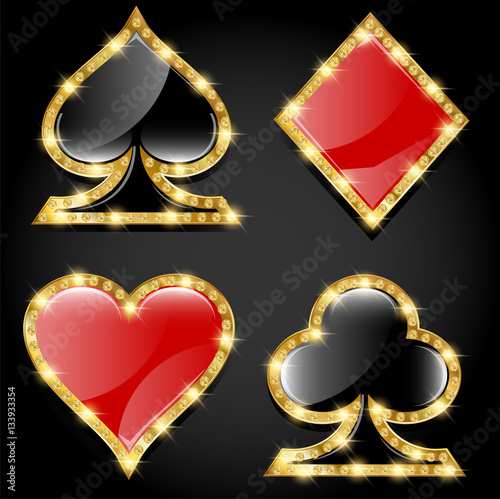 Casino plaing cards icons