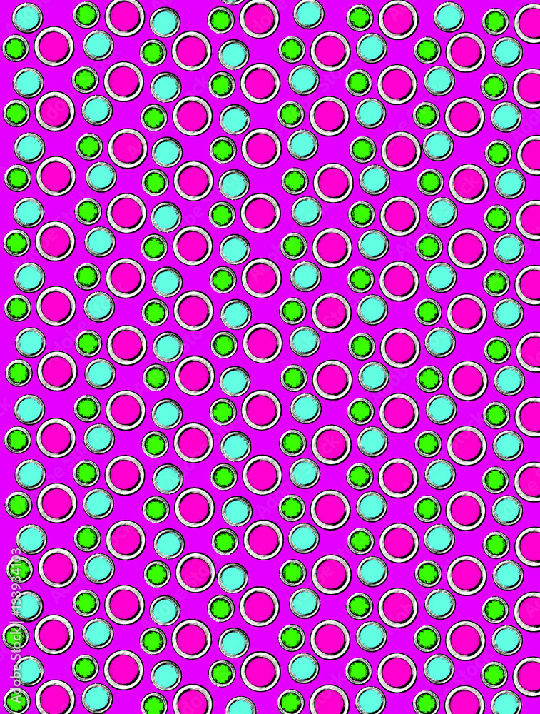 Dots on White Dots Purple Pink