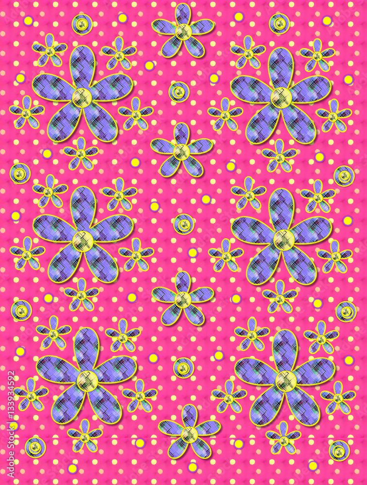 Fabric Flowers Blue Fabric Flowers Blue