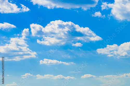 Cumulus clouds with blue sky