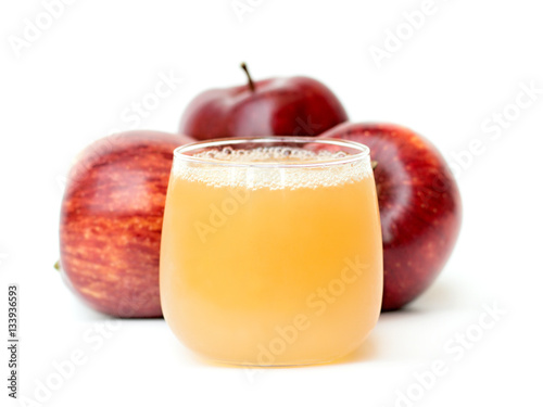 fresh and healthy natural apple juice and apples