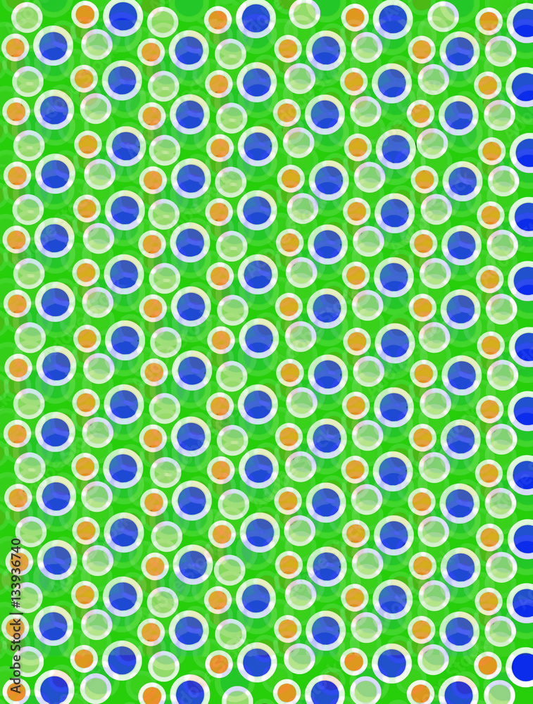 Soft Focused Dots on Green