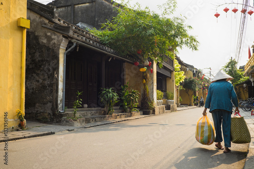 Wallpaper Mural Street view with old houses in Hoi An ancient town, UNESCO world heritage. Hoi An is one of the most popular destinations in Vietnam Torontodigital.ca