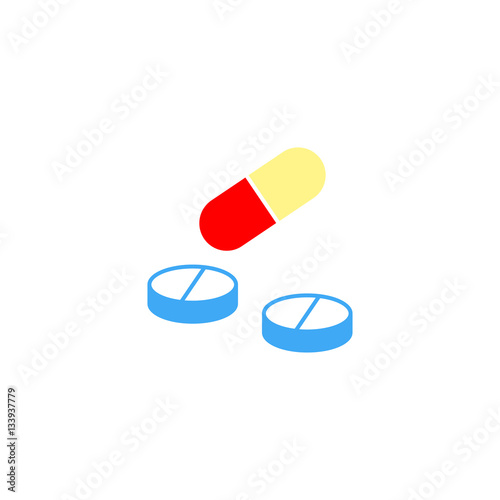 Pills and tablets solid icon, medicine, vector graphics, a colorful linear pattern on a white background, eps 10.