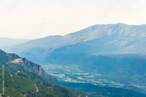 High in the mountains of Montenegro. Summer vacation with Europe