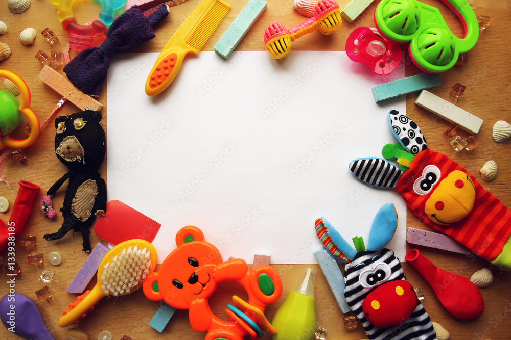 Frame made of accessories for children 
