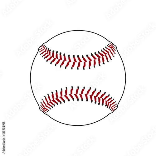 Isolated baseball ball