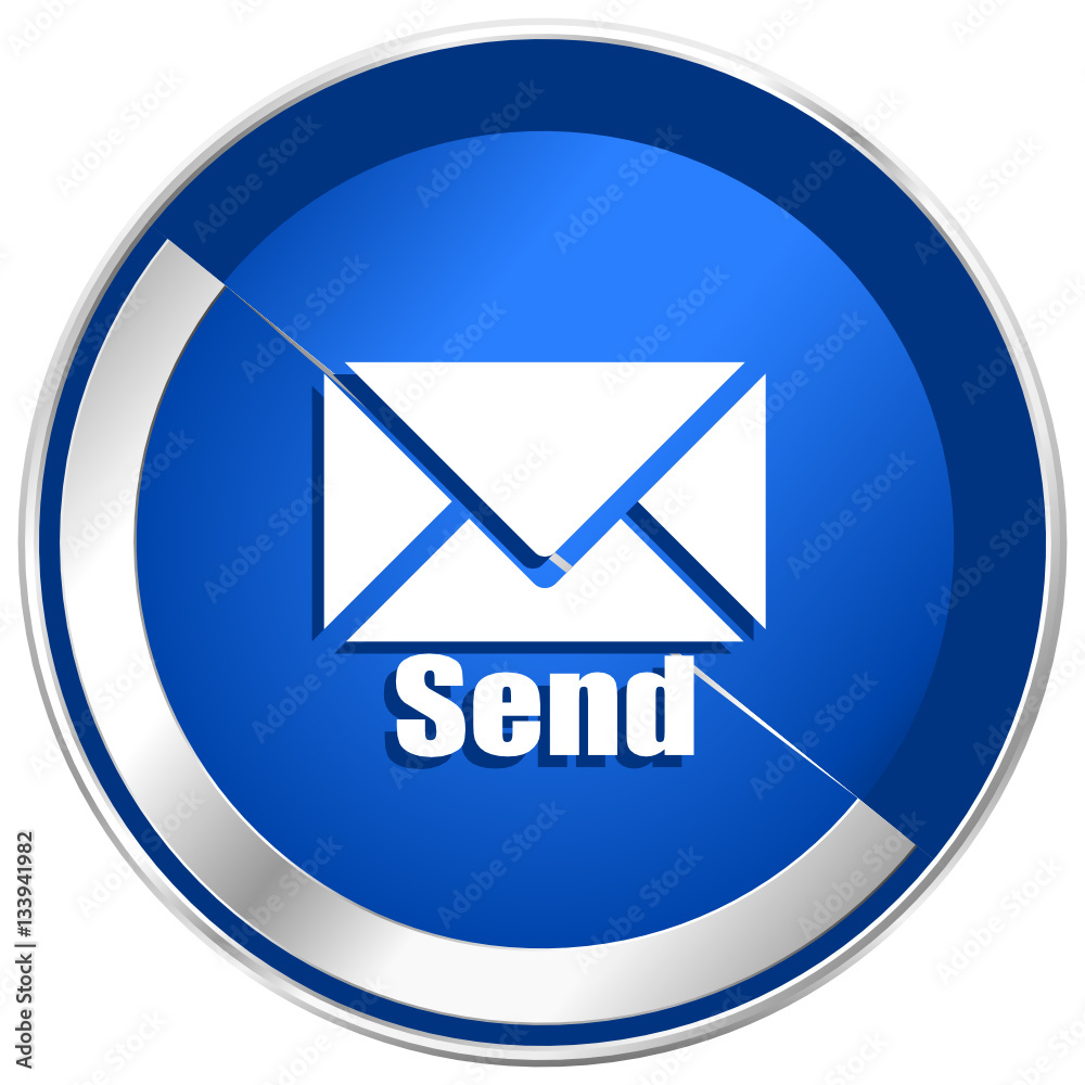 Send silver metallic web and mobile phone vector icon. Send silver metallic web and mobile phone vector icon.