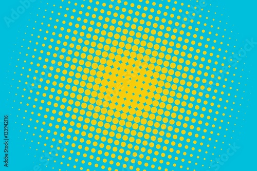 Abstract creative concept vector comic pop art style blank, layout template with clouds beams and isolated dots pattern on background. For sale banner, empty bubble, illustration halftone book design