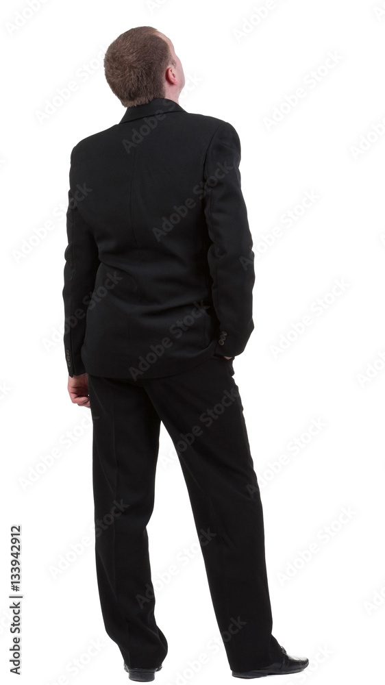 back view of Businessman watching. back view of Businessman watching.