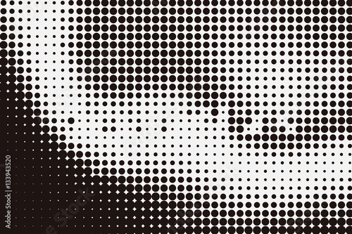 Abstract creative concept vector comic pop art style blank, layout template with clouds beams and isolated dots pattern on background. For sale banner, empty bubble, illustration halftone book design