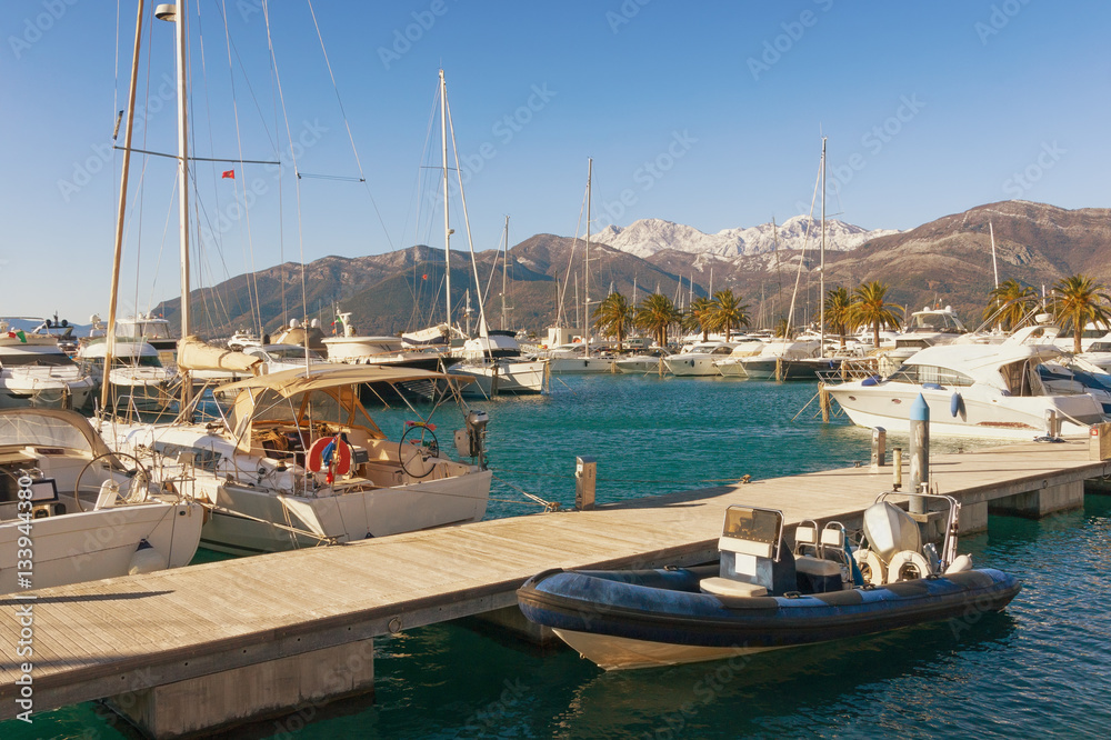Port in Tivat city.  Montenegro