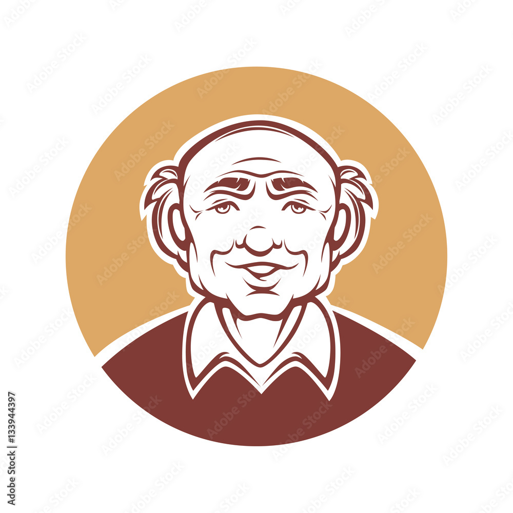 vector portrait of old man.. vector portrait of old man..