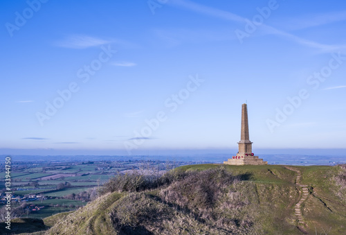 Ham Hill War Memorial near Yeovil in Somerset in England