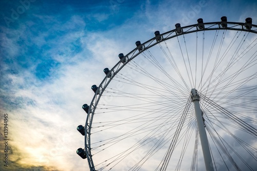 Canvas Print Toned flyer. Large ferries wheel.