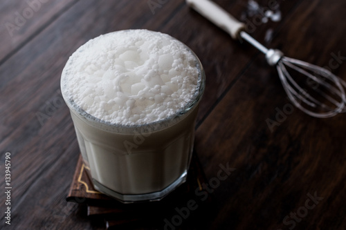 Turkish Drink Ayran or Kefir / Buttermilk made with yogurt.