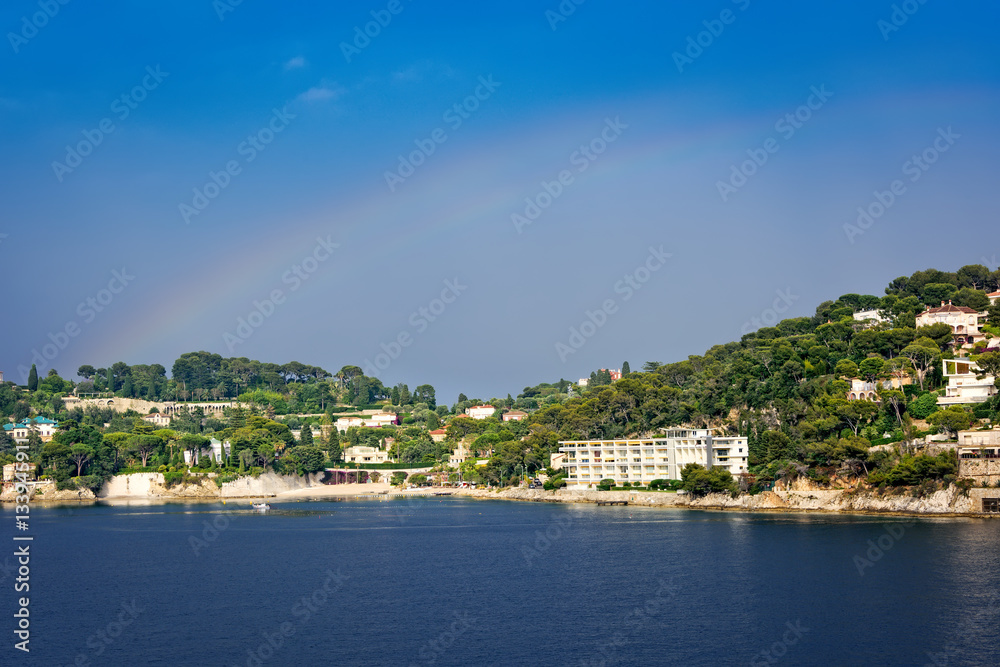 Rainbow in the sky in Nice, France