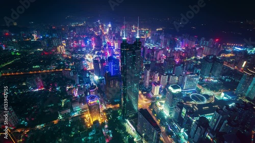 Shenzhen from The Kingkey 100 building at night timelapse photo