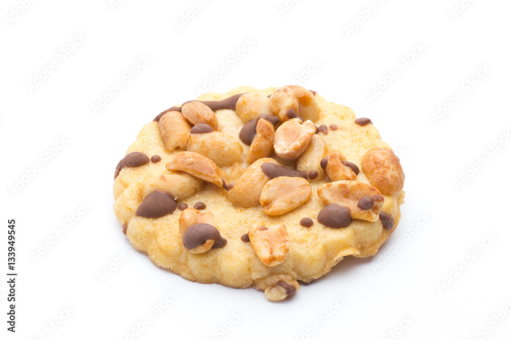 Cookies nuts on the isolated on white background. Cookies nuts on the isolated on white background.