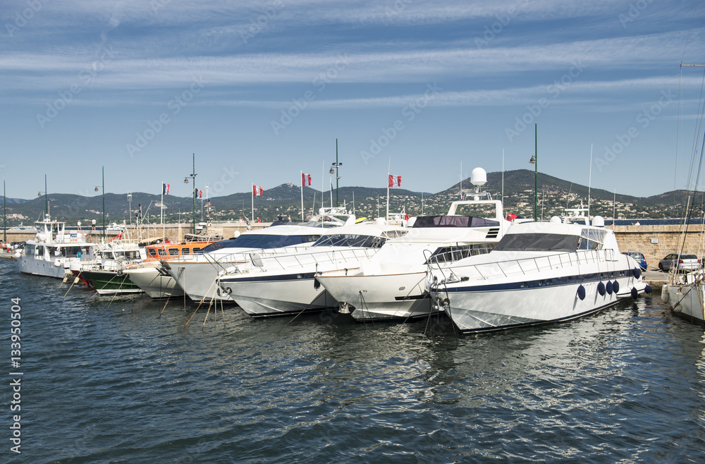 Port and harbor in Saint-Tropez.