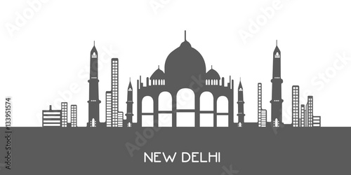 Isolated cityscape of New Delhi
