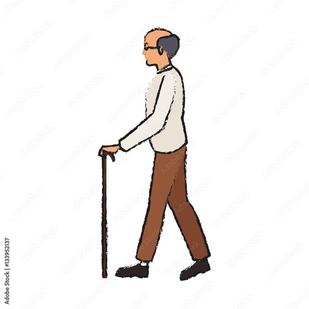 old man cartoon icon over white background. colorful design. vector illustration old man cartoon icon over white background. colorful design. vector illustration