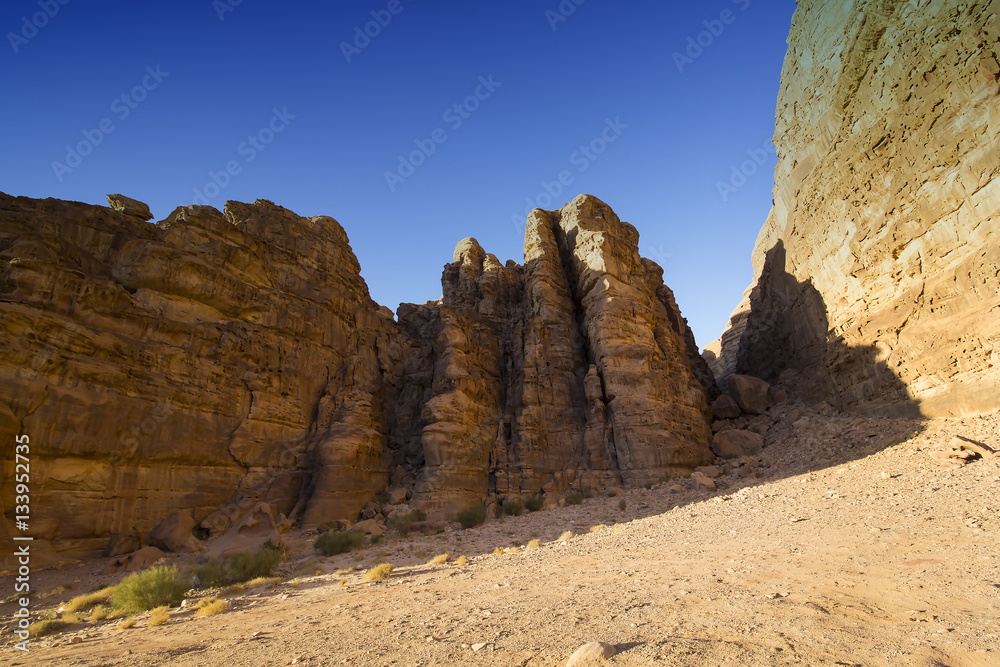 Fototapeta premium Wadi Rum Desert in Jordan sand stone