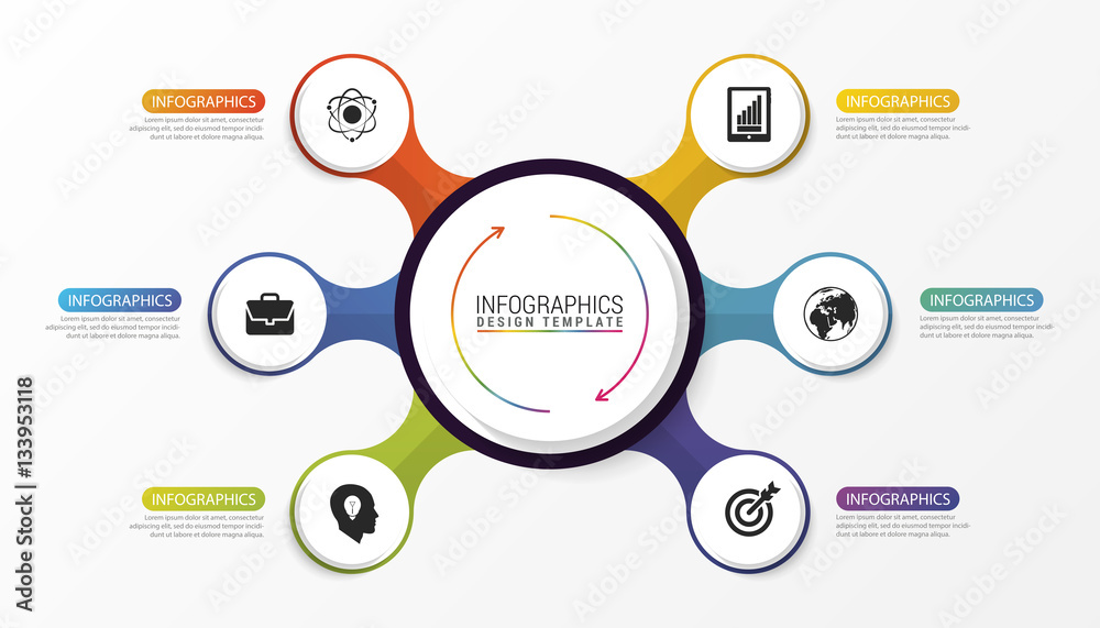 Circle infographics. Template for diagram. Vector Circle infographics. Template for diagram. Vector
