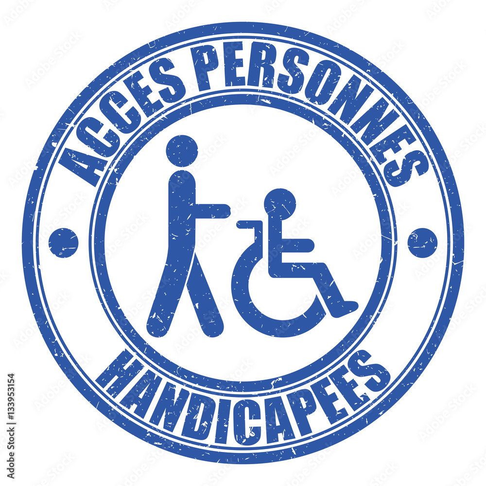 Logo accès personnes handicapées. Stock Vector | Adobe Stock