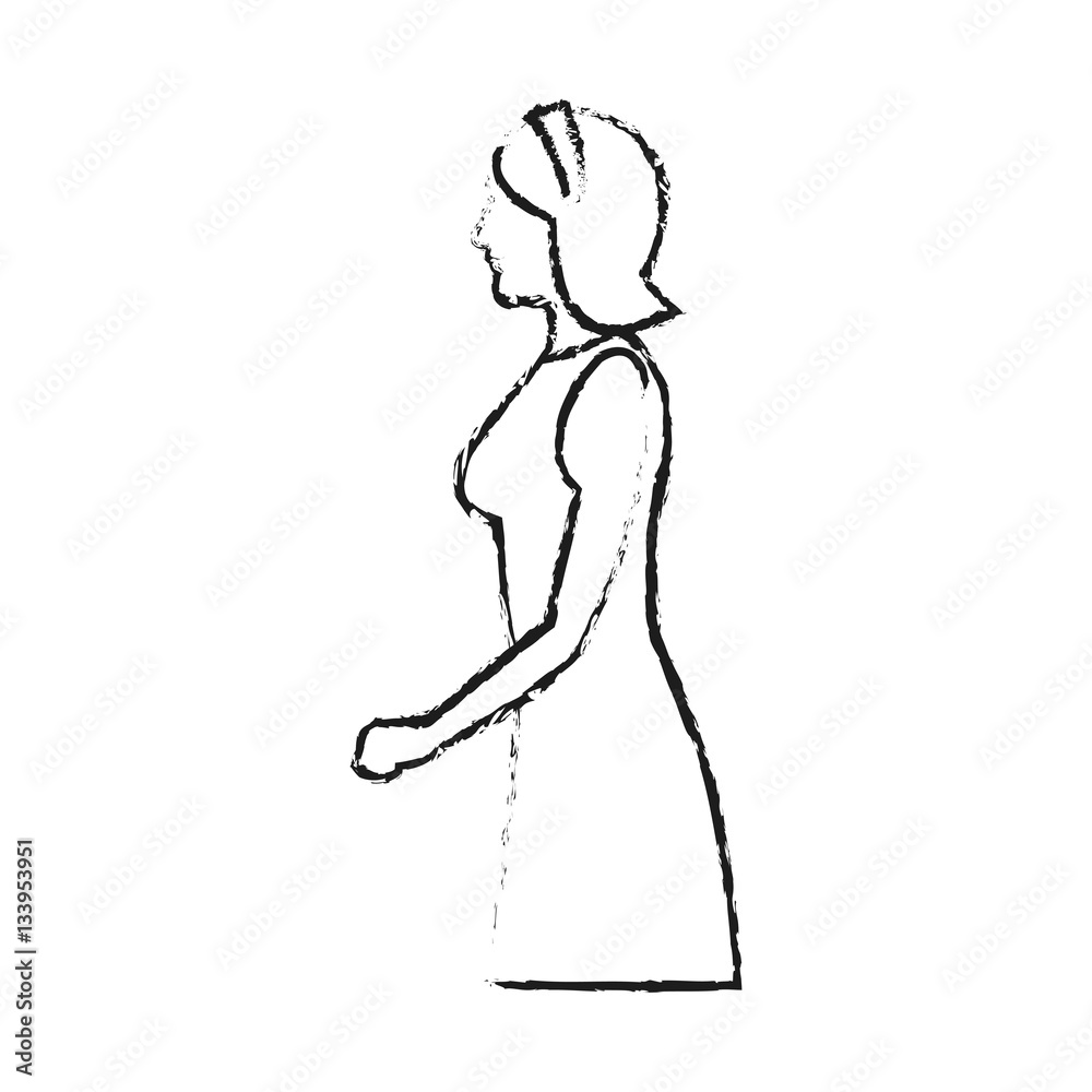 woman cartoon icon over white background. vector illustration woman cartoon icon over white background. vector illustration
