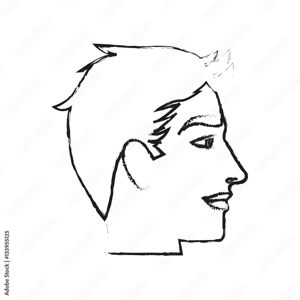 man face cartoon icon over white background. vector illustration man face cartoon icon over white background. vector illustration