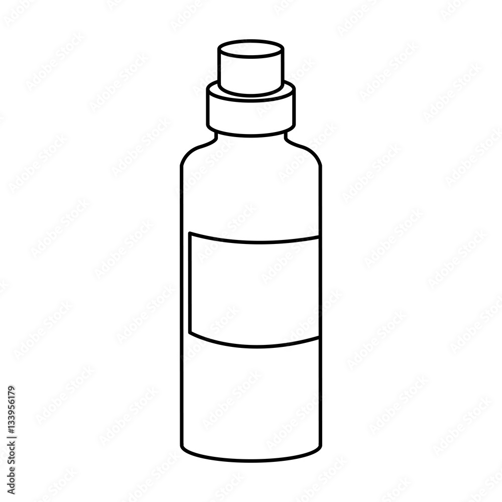 bottle of water icon over white background. vector illustration