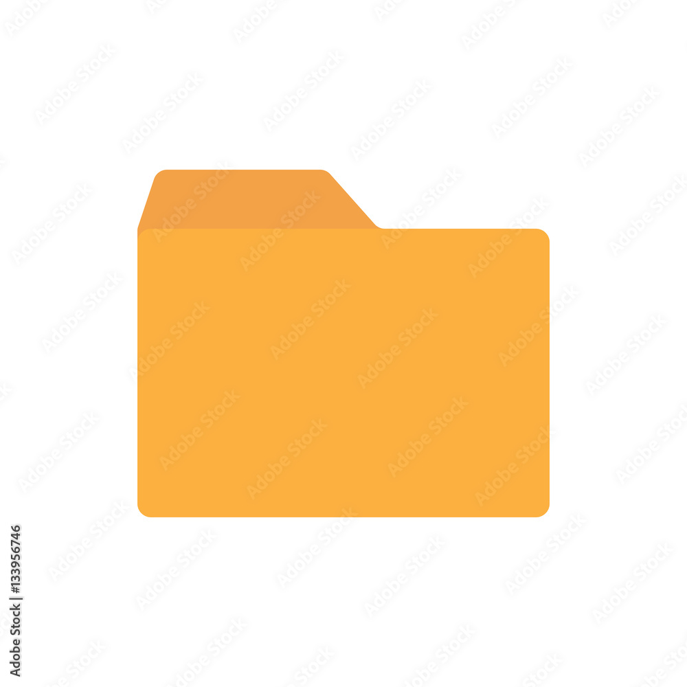 Flat icon closed folder isolated on white background. Vector illustration. Flat icon closed folder isolated on white background. Vector illustration.