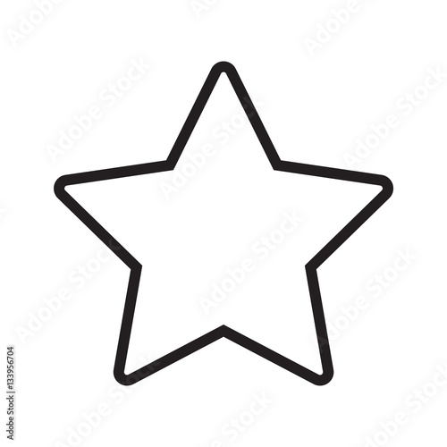 Line icon star isolated on white background. Vector illustration.