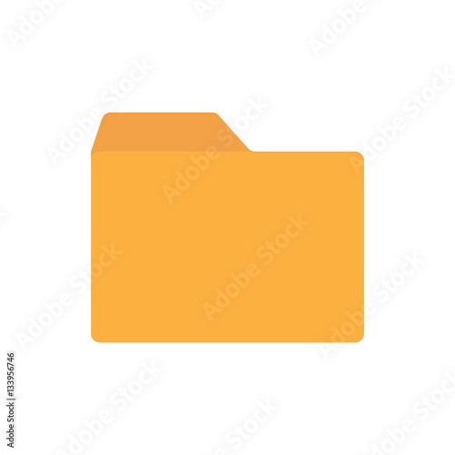 Flat icon closed folder isolated on white background. Vector illustration.
