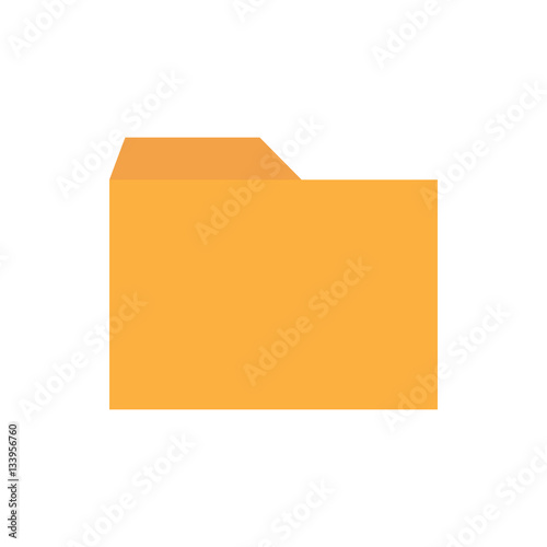 Flat icon folder isolated on white background. Vector illustration.
