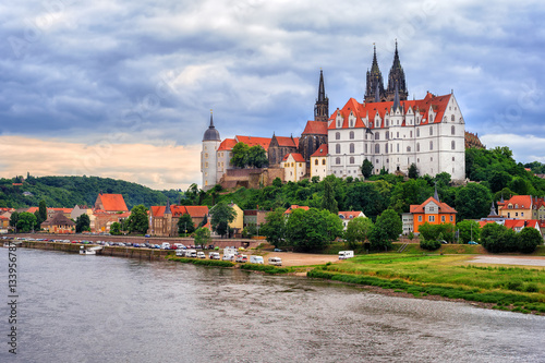 Meissen old town with castle and cathedral, Germany