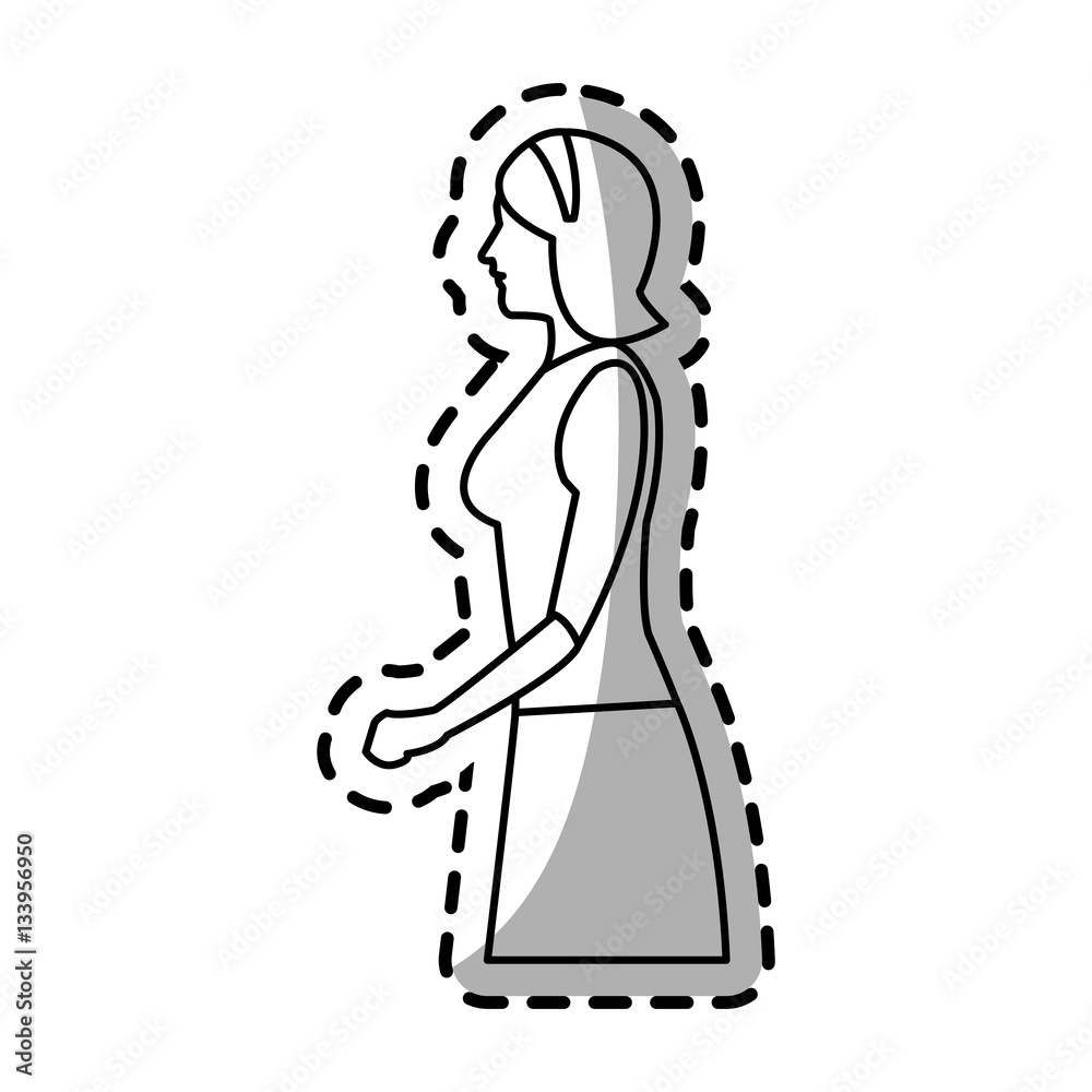 woman cartoon icon over white background. vector illustration woman cartoon icon over white background. vector illustration
