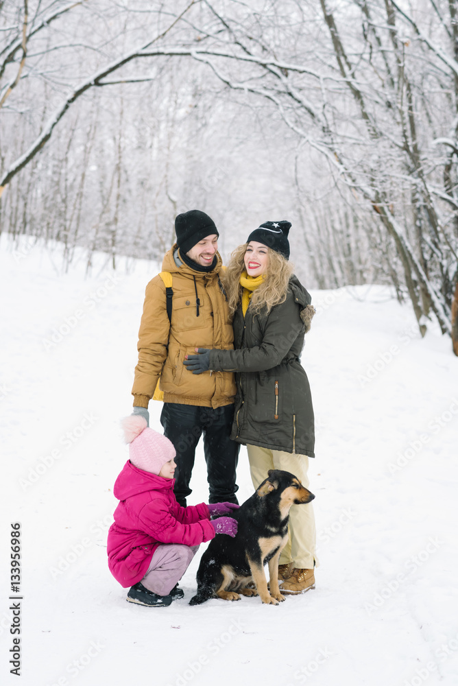 family fun is photographed with a dog