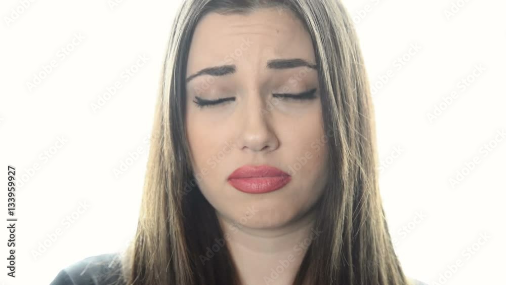 Cute young woman expressing emotions Cute young woman expressing emotions