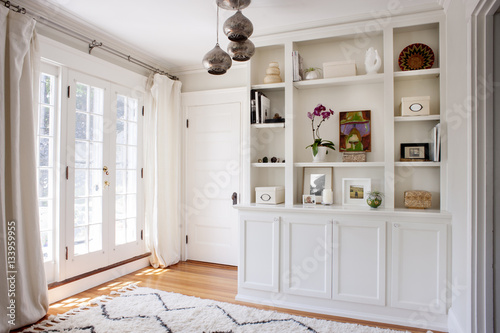 View of cabinet in living room  photo