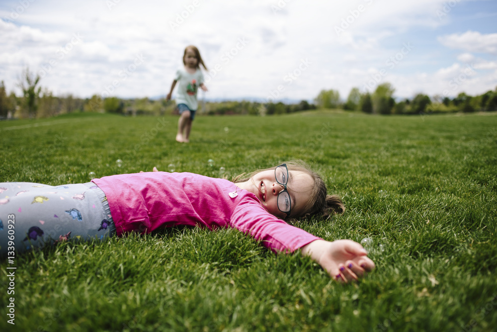 Girls enjoying on field Girls enjoying on field