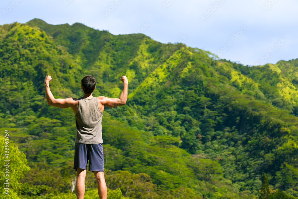 Strong and confident man flexing his muscles. Strong and confident man flexing his muscles.