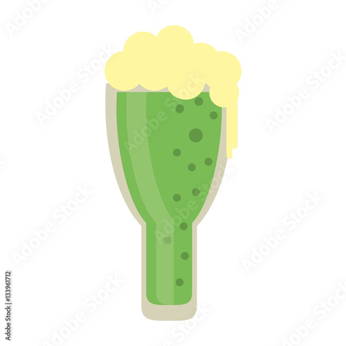 saint patrick day green frosty glass beer celebration vector illustration eps 10