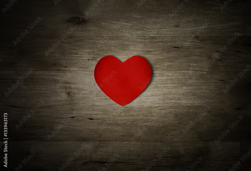 Red Heart On Old Weathered Wood Red Heart On Old Weathered Wood