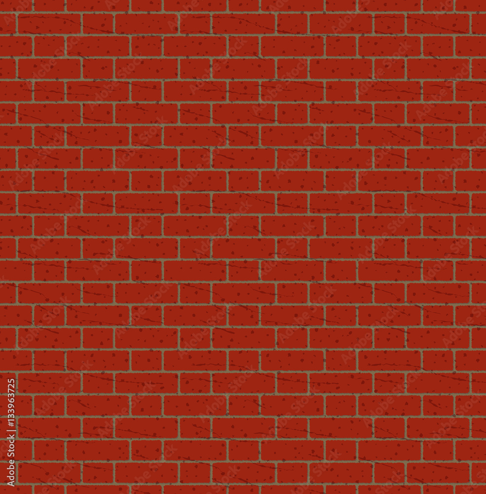 Red bricks wall seamless pattern Red bricks wall seamless pattern