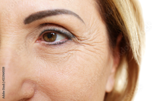 Senior woman face, closeup