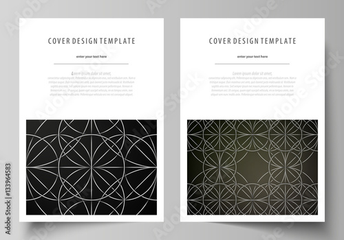 Business templates for brochure  magazine  flyer  booklet  report. Cover design template  vector layout in A4 size. Celtic pattern. Abstract ornament  geometric vintage texture  medieval ethnic style.