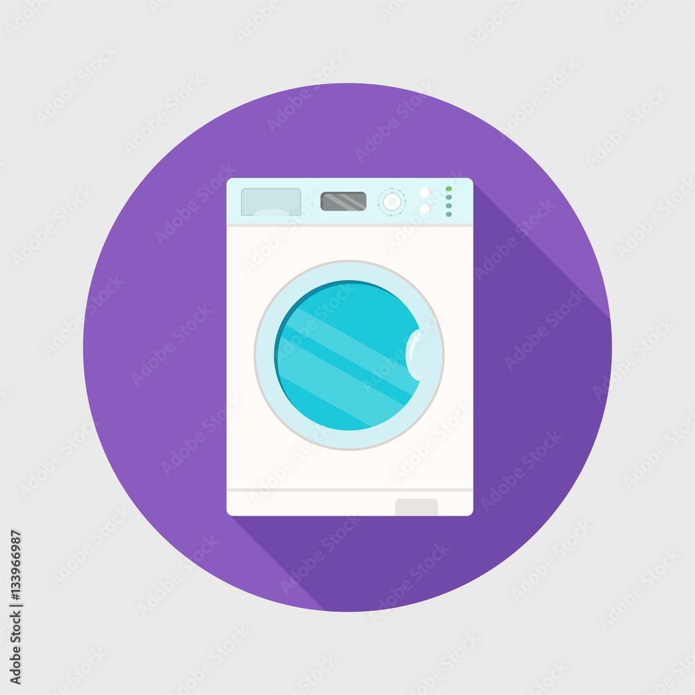 Wash machine in flat style Wash machine in flat style