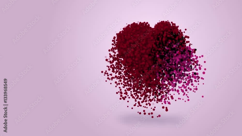 particles hearts - abstract valentine's day animation ( valentine , banner , love , wedding )